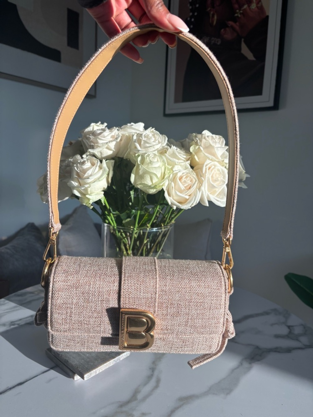 Brandon Blackwood Medium Nia Linen Bag